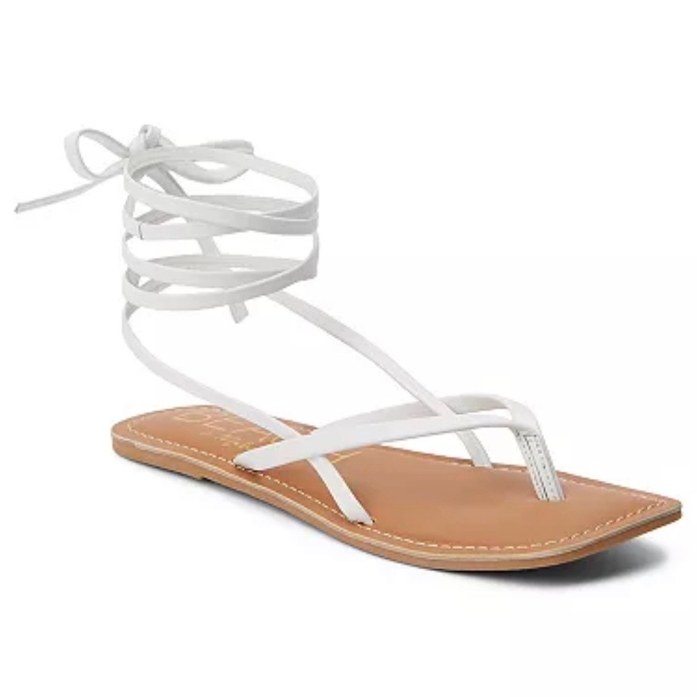 BRAND NEW White lace up sandals